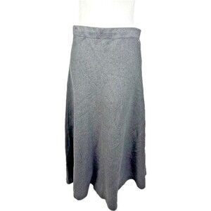 EUC TOMMY HILFIGER Gray Wool-like Winter Holiday Skirt Long Fit and Flare Sz Med